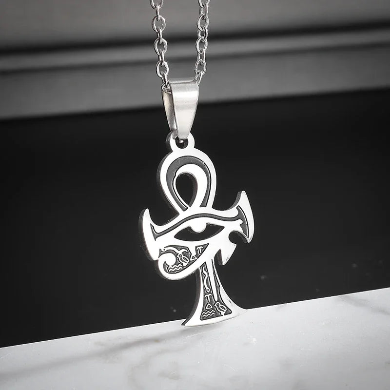 Eye of Horus Evil Eye Pendant Necklace, Ancient Egyptian Protection Amulet