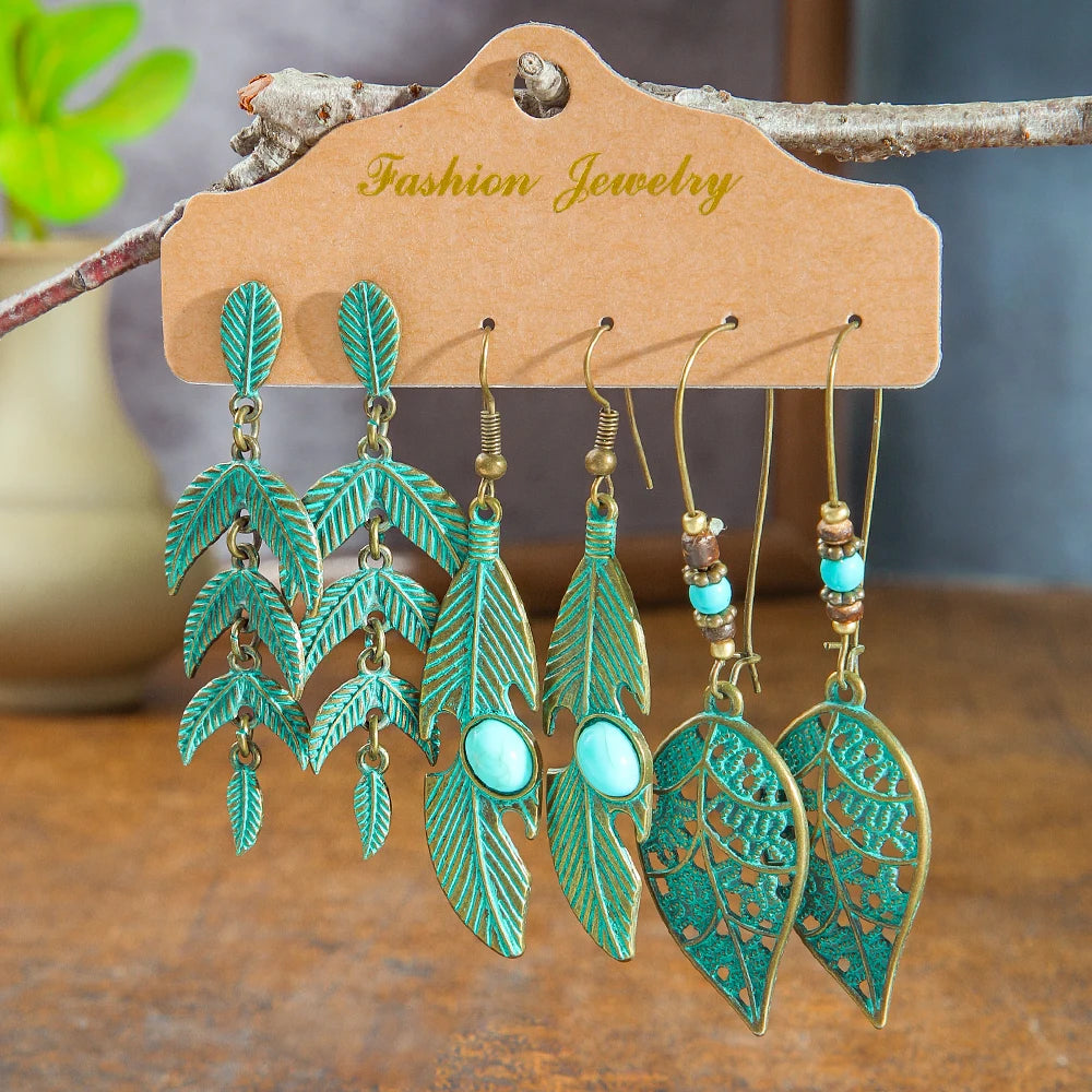 Antique Round Vintage Drop Earrings Jewelry