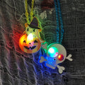 2024 Halloween LED Light-emitting Necklaces for Women Glowing Pendant Toys Children Flash Necklace Halloween Party Decorations - Charlie Dolly
