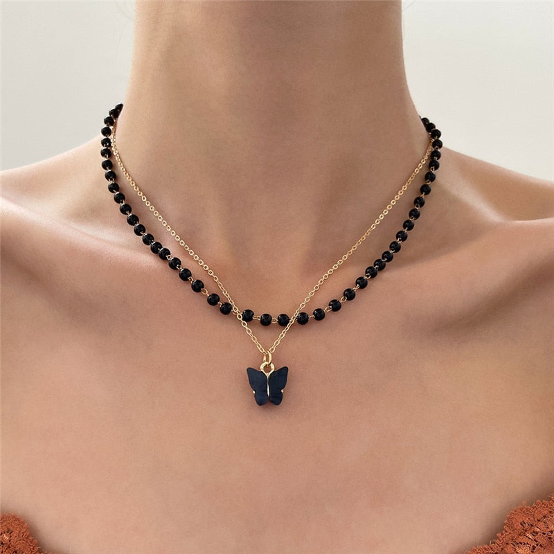 2023 Boho Necklaces & Pendants Vintage Multilayer Choker Necklace Women Fashion Collar Collier Femme Moon Jewelry Accessories