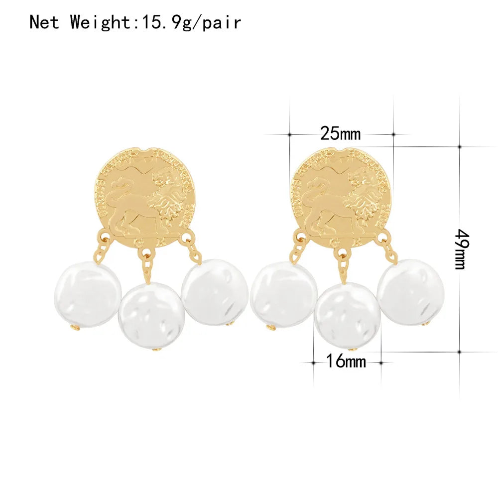 Irregular Pearl Ear Clip Earrings Jewelry