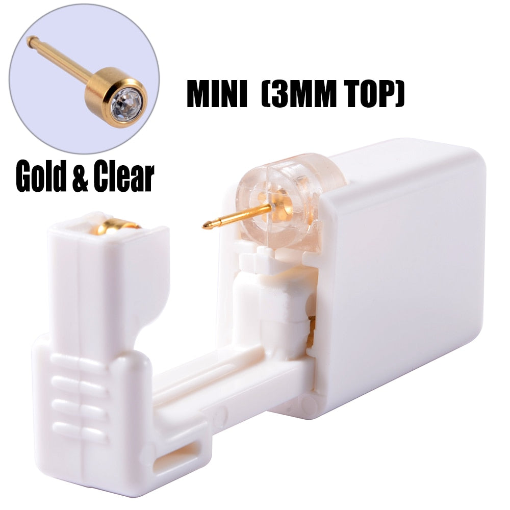 Disposable Sterile Ear Piercing Unit Cartilage Tragus Helix Piercing Gun Tool Kit Build In Steel Stud Earring Star Ball