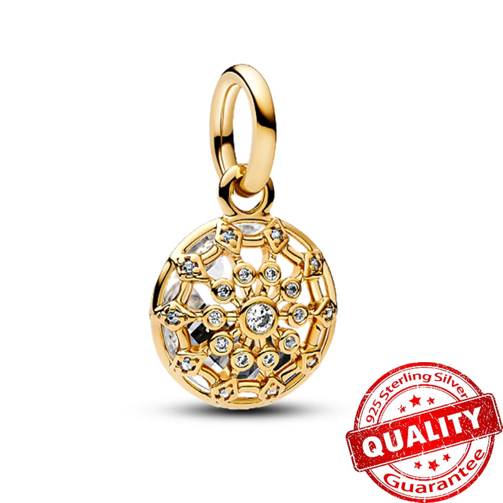 S925 Silver Lotus, Coral, Seahorse & Fortune Bag Pendant, Sacred Prosperity Amulet