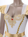Womens Ancient Greek Roman Godness Empress Cosplay Costume Cape Leotard Dress Toga with Wristbands for Halloween Theme Party - Charlie Dolly