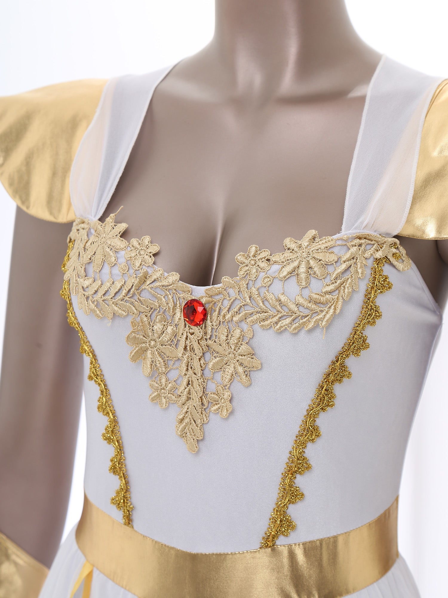 Womens Ancient Greek Roman Godness Empress Cosplay Costume Cape Leotard Dress Toga with Wristbands for Halloween Theme Party - Charlie Dolly