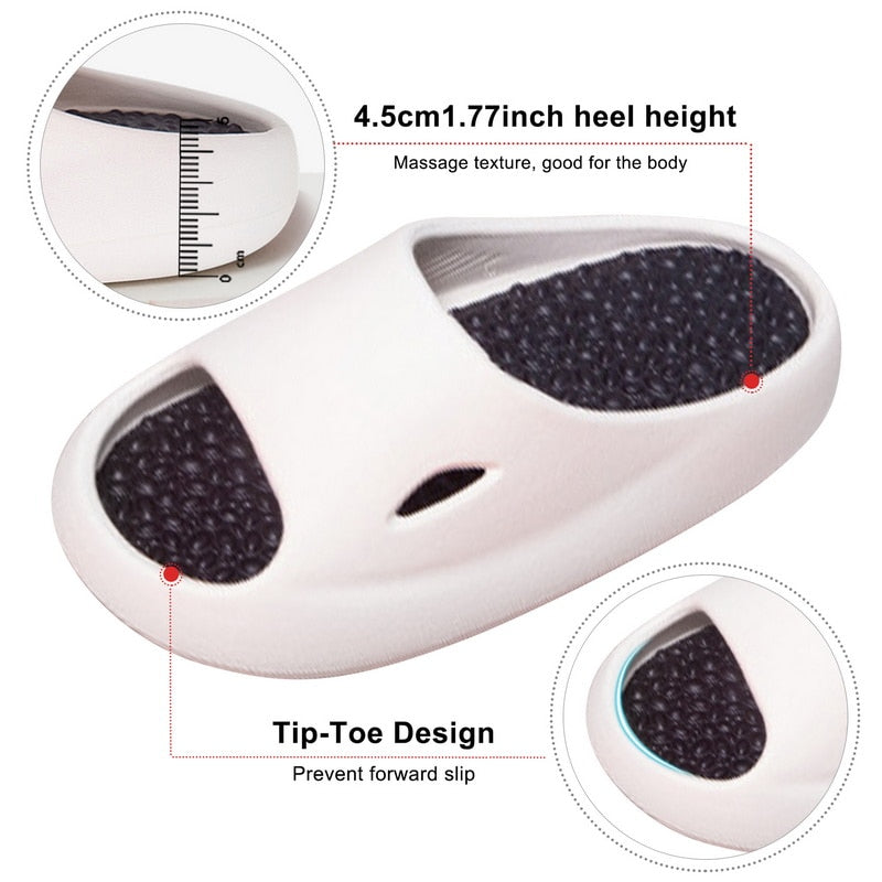 Comwarm Women's Sandals 2023 Summer Fashion Thick Bottom Slippers Outdoor Men Beach Flip Flops Home Couple Massage Slippers