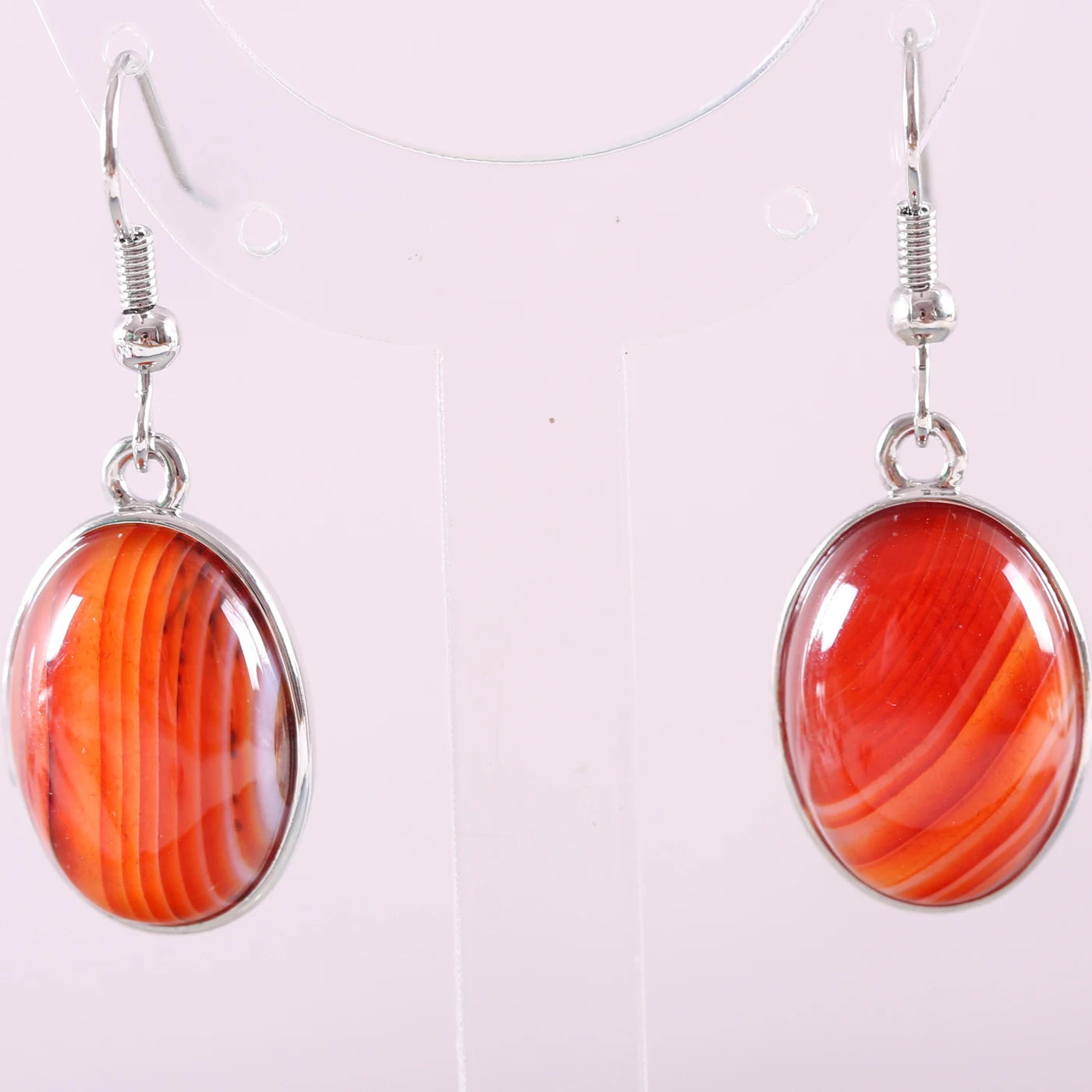 White Opal Lapis Cabochon Drop Earrings Jewelry
