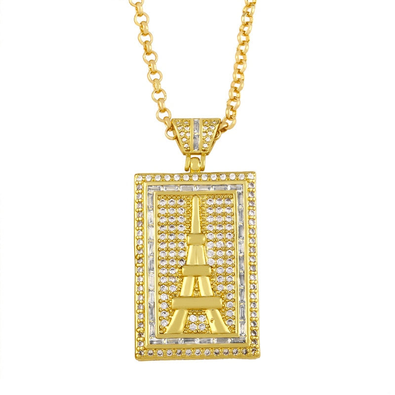 Andralyn New clavicle chain cross Virgin Mary pendant creative Tower necklace wholesale