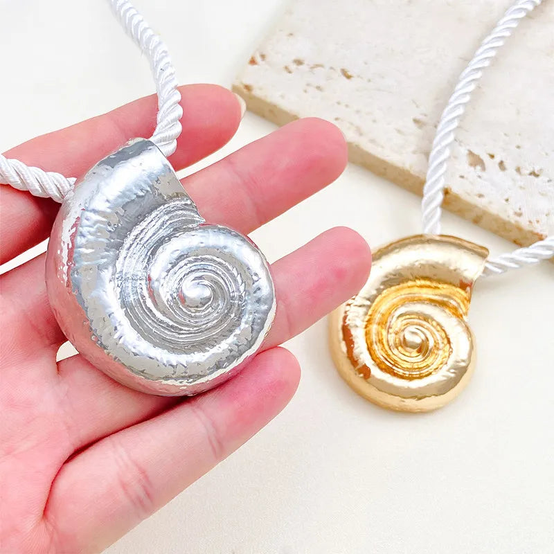 Conch Snail Shell Chunky Stud Earrings Jewelry