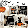 2024 Halloween Cushion Cover Halloween Decoration for Home Ghost Pumpkin Bat Pillowcase Horror Trick Or Treat Party Supplies - Charlie Dolly