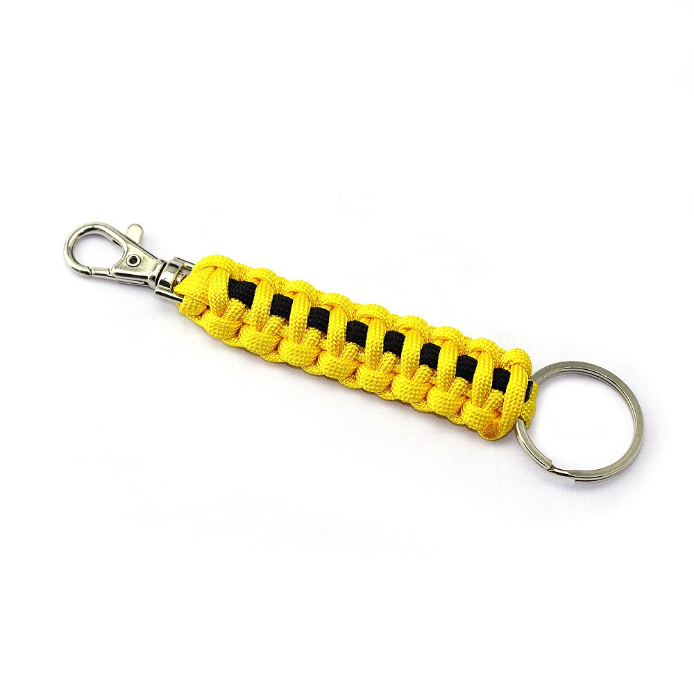 Key Chain With Self-defense Steel Ball 24cm 7-core Outdoor Equipment Parachute Cord Rope Keychain Wild Survival