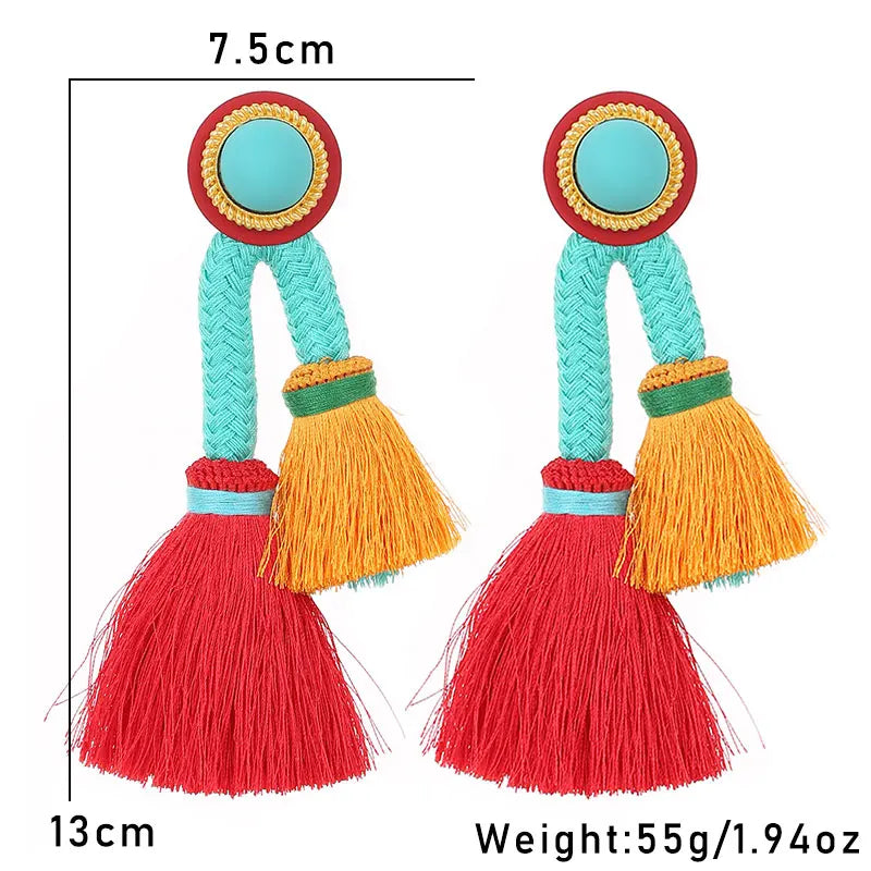 Long Tassel Boho Dangle Earrings Jewelry