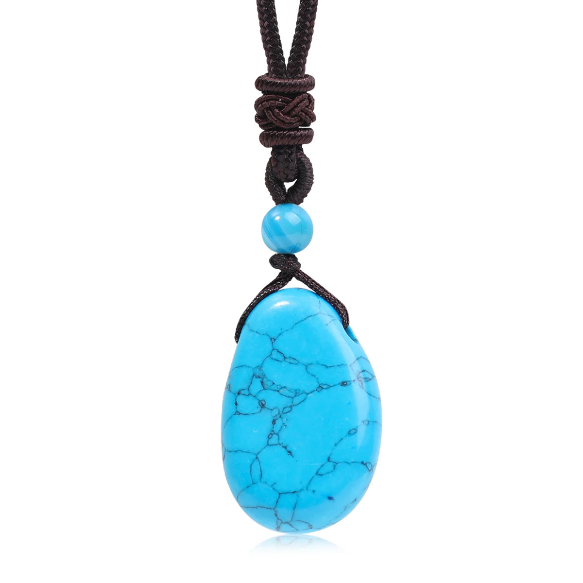 Water Droplet Crystal Pendant, Natural Stone Spiritual Necklace