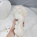 Luxury Women Cotton Bubbles Balls Slippers Bubble Slides Winter Warm Massage Slippers Bubble Shoes Lychee Slippers - Charlie Dolly