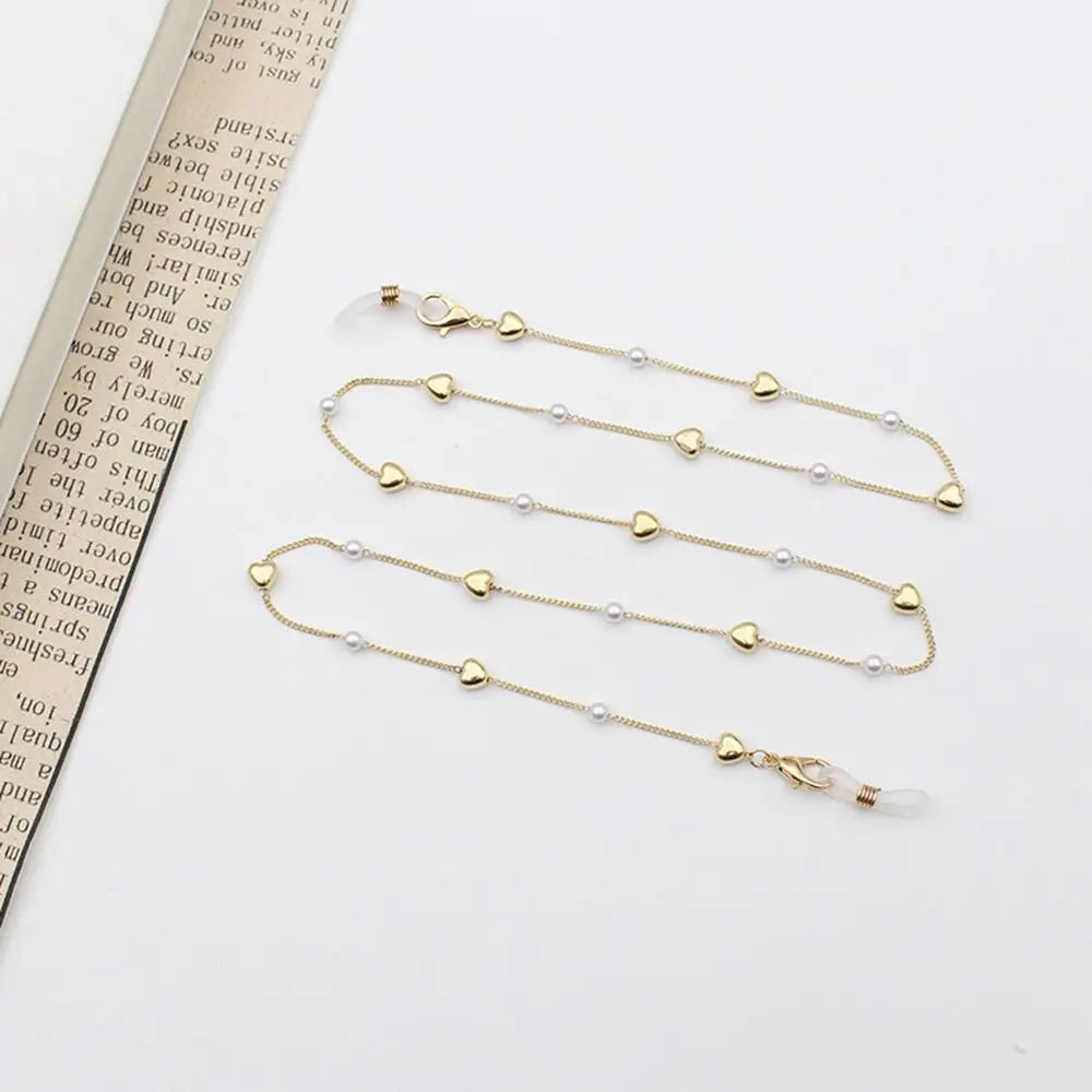 Pearl and Shell Beaded Sunglasses Chain Lanyard