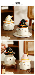 Funny Ghost Ceramic Mugs Coffee Cups with Lids Office Afternoon Tea Coffee Cup Halloween and Easter Gifts Friends - Charlie Dolly