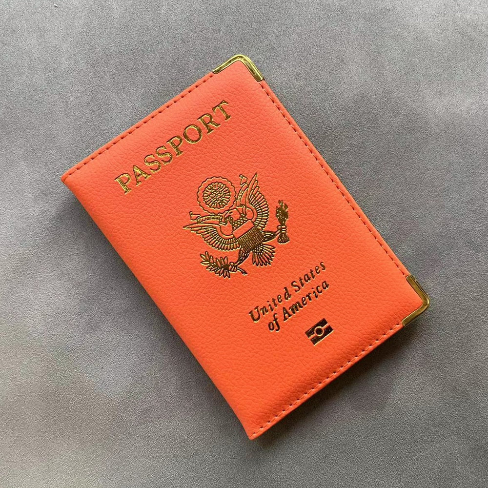 Personalised Passport Cover women With Name USA Cute Pink Personalized Passport Holder designer Travel Passport Case Pouch