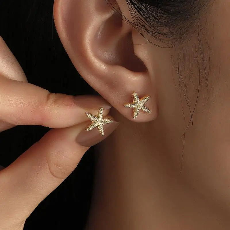 Pearl, Conch and Starfish Cute Boho Earrings