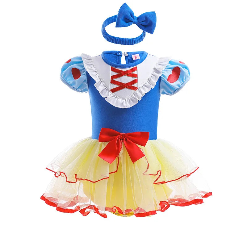 Baby Romper Tutu Dress with Headband Infant Baby Girl Princess Clothes Cute Design Kids Dress Halloween Party Costumes Outfit - Charlie Dolly