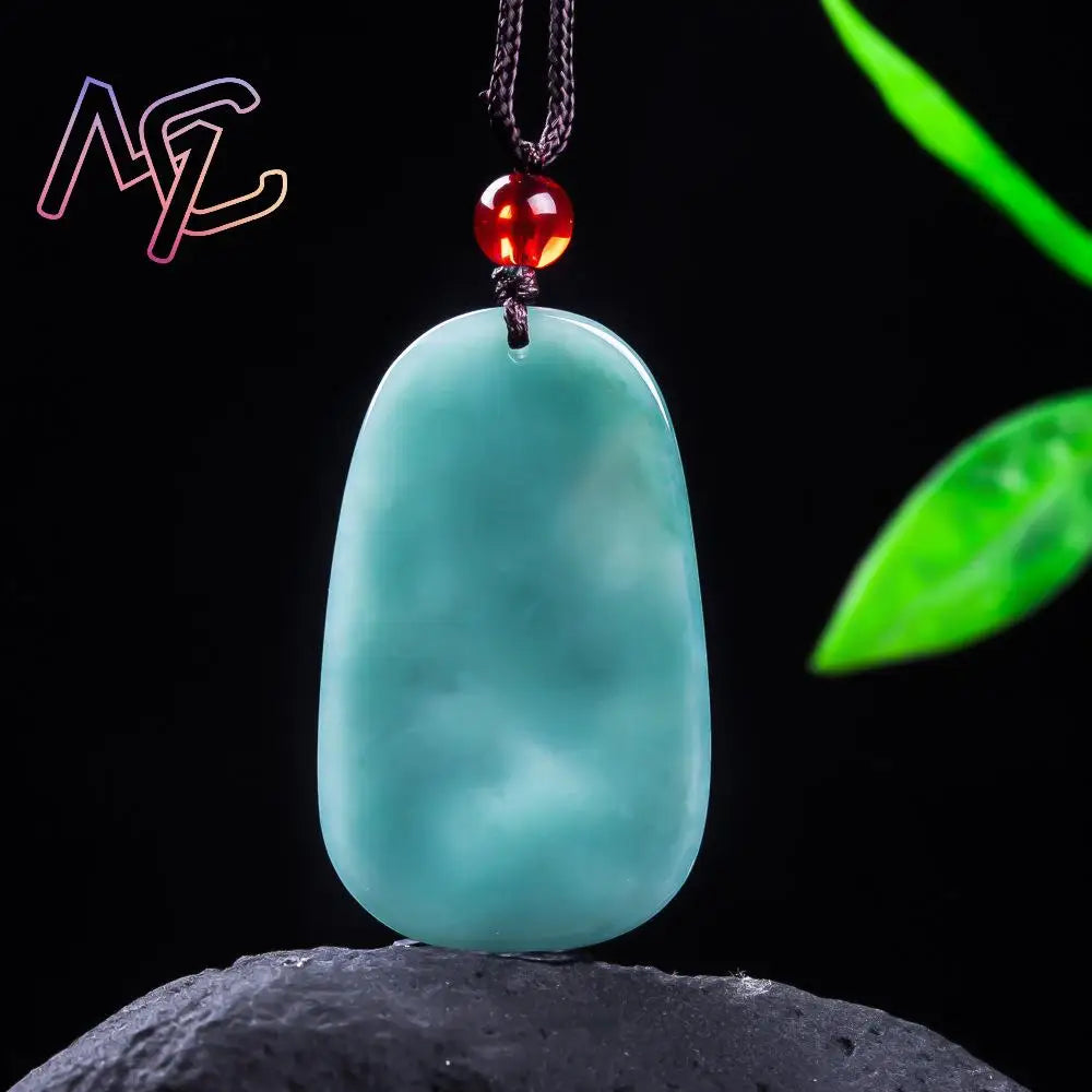 Myanmar Jadeite Dragon Real Jade Amulet Necklace, Sacred Guardian Talisman