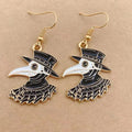 Earrings for Women Girls Drop Dangle Teens Charm Gift Party Simple Punk Cool Halloween Skull Cross Horror Skeleton Death Bat - Charlie Dolly
