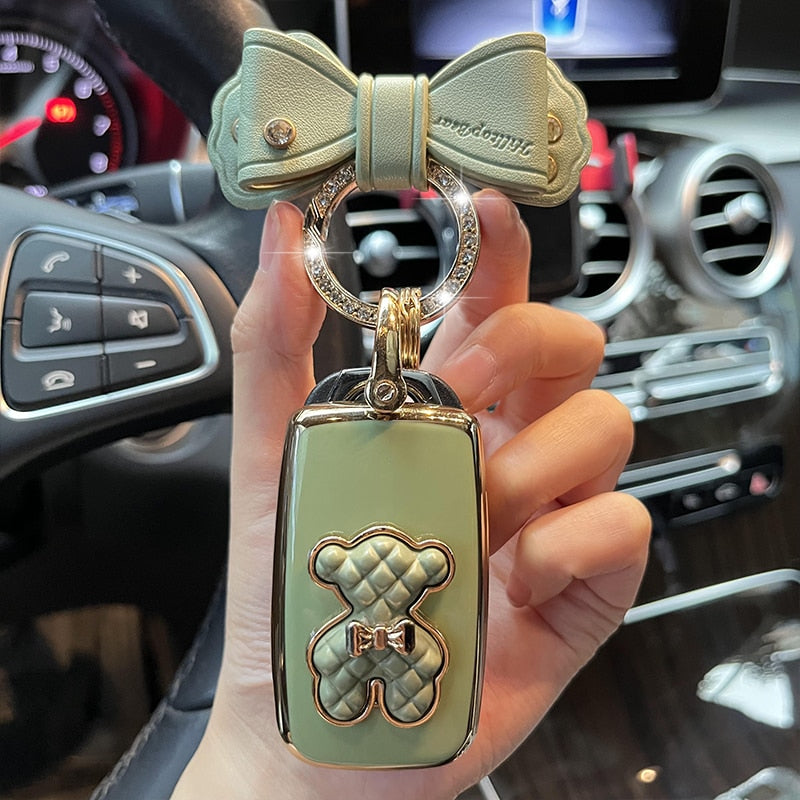Car Remote Key Case Cover Shell Fob for Changan CS75PLUS CS55PLUS CS35 PLUS Eado UNI-T Oushang X5 X7 EV Keychain Accessories