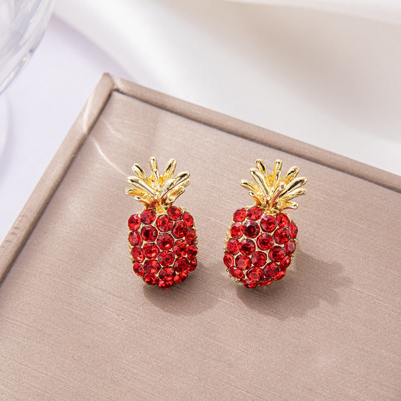 Pineapple Pearl Earrings French Retro High-quality Earrings Net Red Temperament Female Wave Earrings Prevent Allergy