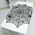 Halloween Black Lace Placemat Happy Halloween Party Decorations 2024 For Home Spider Web Tablecloth Kitchen Dining Table Covers - Charlie Dolly