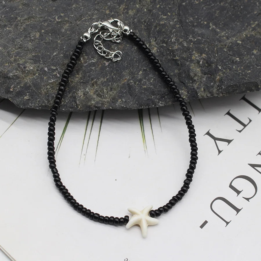 Beach Seashell and Starfish Handmade Beaded Boho Choker