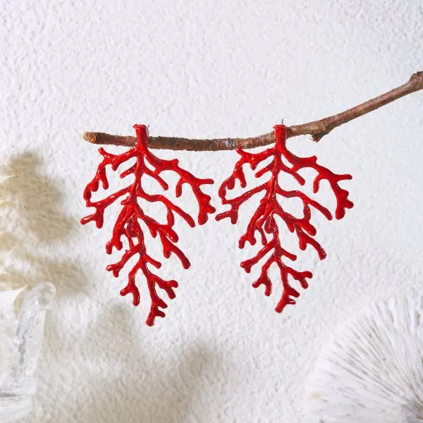 Coral, Starfish and Rice Bead Sun Boho Necklace, Earring or Ring