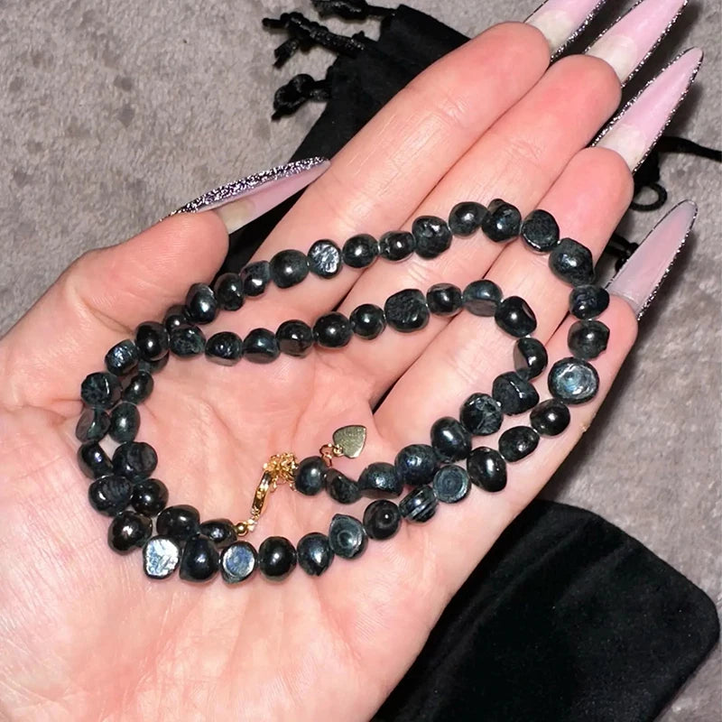 Natural Baroque Freshwater Pearl Boho Choker Necklace