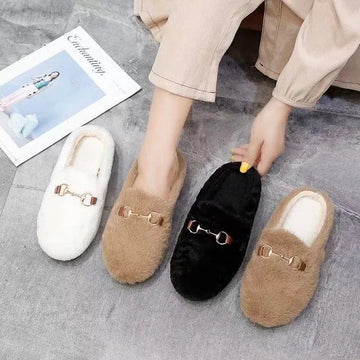 Winter Indoor Women Slippers House Plush Soft Cotton Slippers Non-Slip Floor Shoes Home Slippers Women Slides for Bedroom - Charlie Dolly