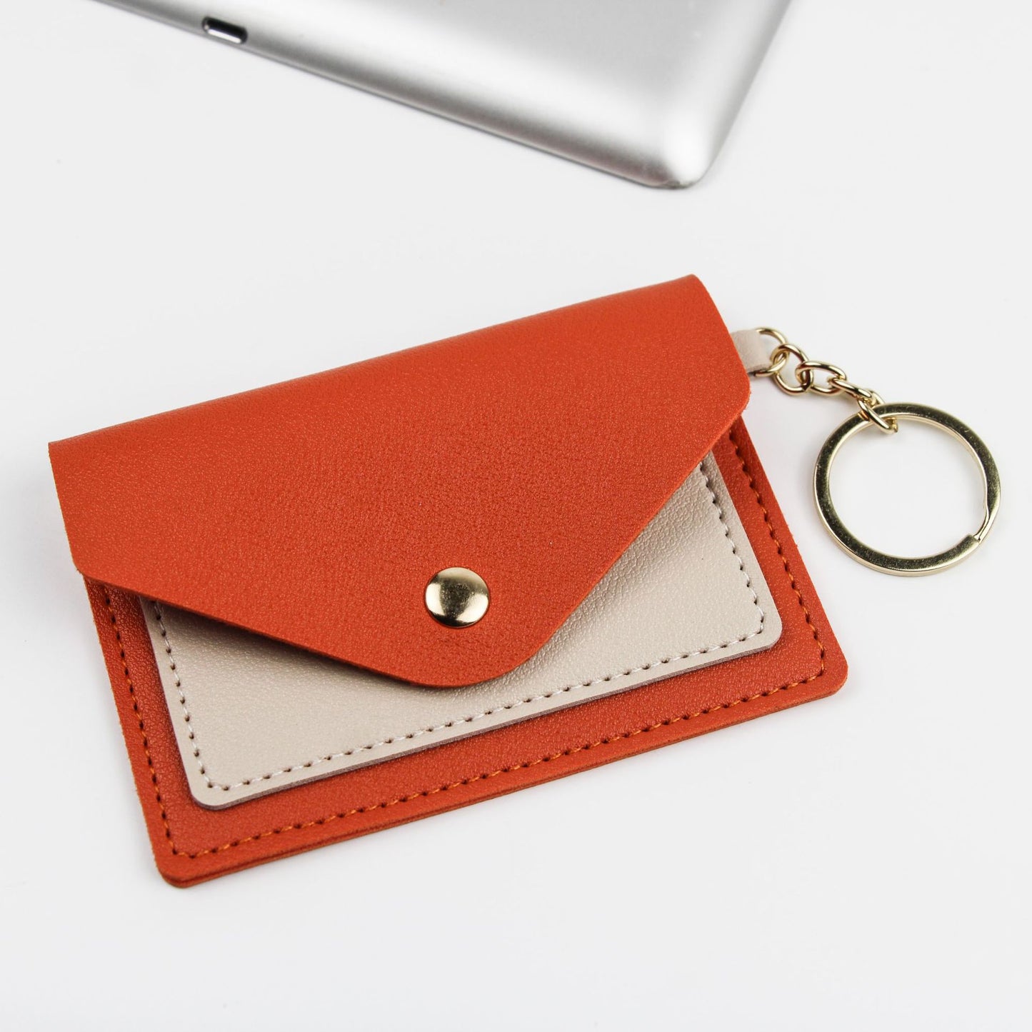 Korean Version Card Holder Cute Student Candy Color Ultra-thin Wallet Multi-card ID Holders Package Keychain Small Wallet Purse