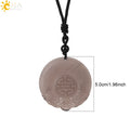 CSJA Obsidian Necklace Natural Stone Wolf Buddha Sculpture Tree of Life Animal Owl Men Necklaces Pendant Meditation Jewelry G644 - Charlie Dolly