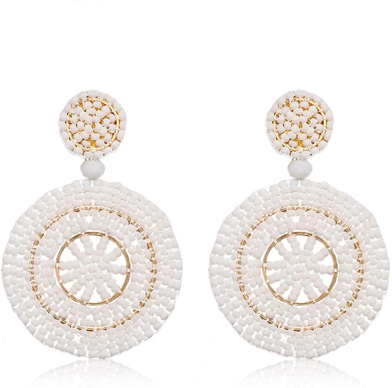 Top Quality Round Popular Earrings Handmade Jewelry Retro Ethnic Ladies Bohemian Earring