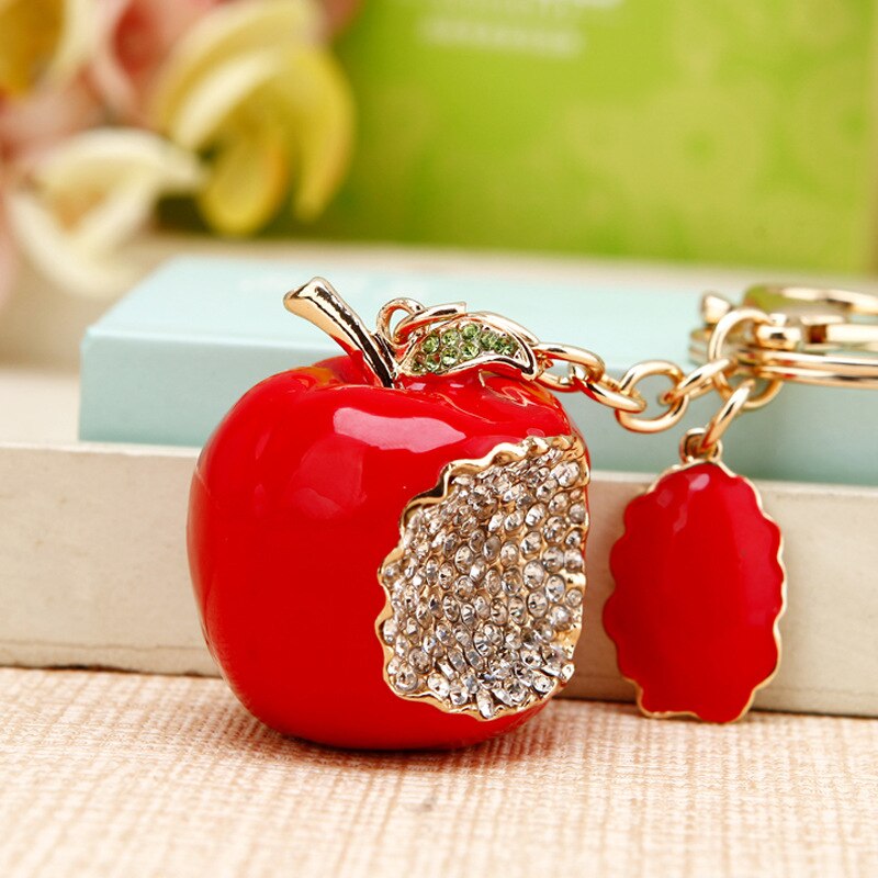 High-end zodiac little tiger car keychain female cute goldfish pendant metal key chain ring rhinestone gift