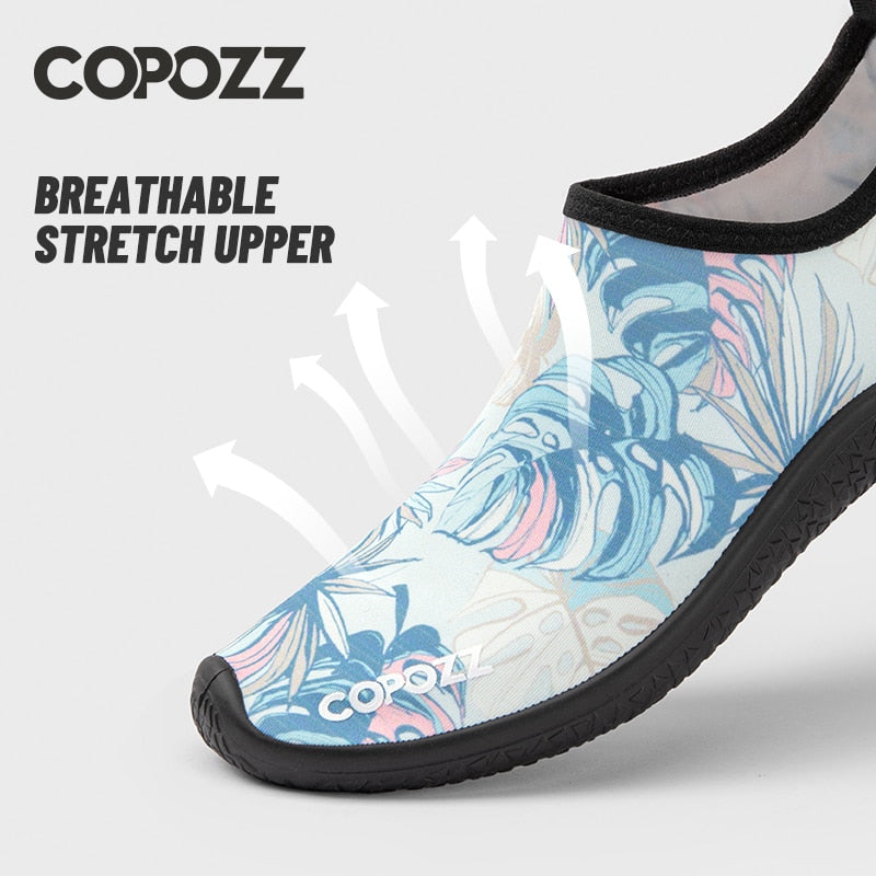 COPOZZ Summer Aqua Shoes Quick-Dry Water Shoes Breathable Wading Upstream Shoes Antiskid Outdoor Sports Shoe Beach Pool Slippers