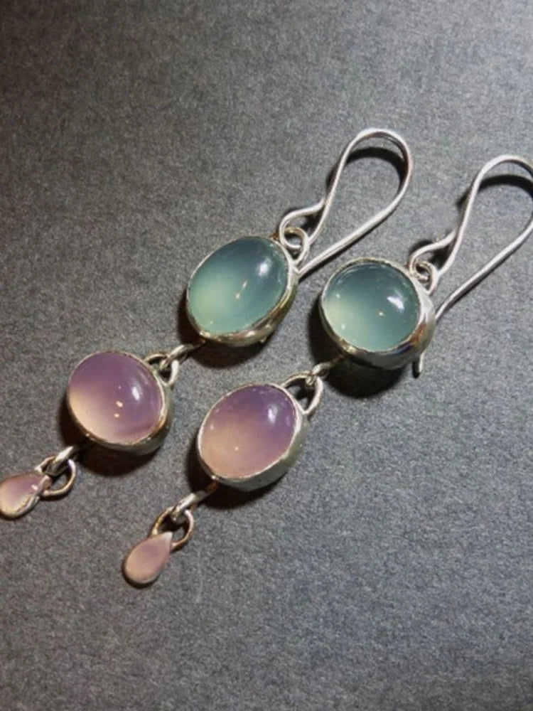 Moonstone Oval Drop Bridal Earrings Jewelry