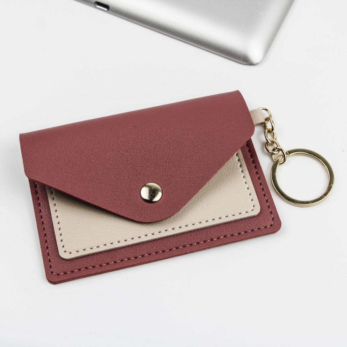 Korean Version Card Holder Cute Student Candy Color Ultra-thin Wallet Multi-card ID Holders Package Keychain Small Wallet Purse