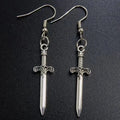 Earrings for Women Girls Drop Dangle Teens Charm Gift Party Simple Punk Cool Halloween Skull Cross Horror Skeleton Death Bat - Charlie Dolly