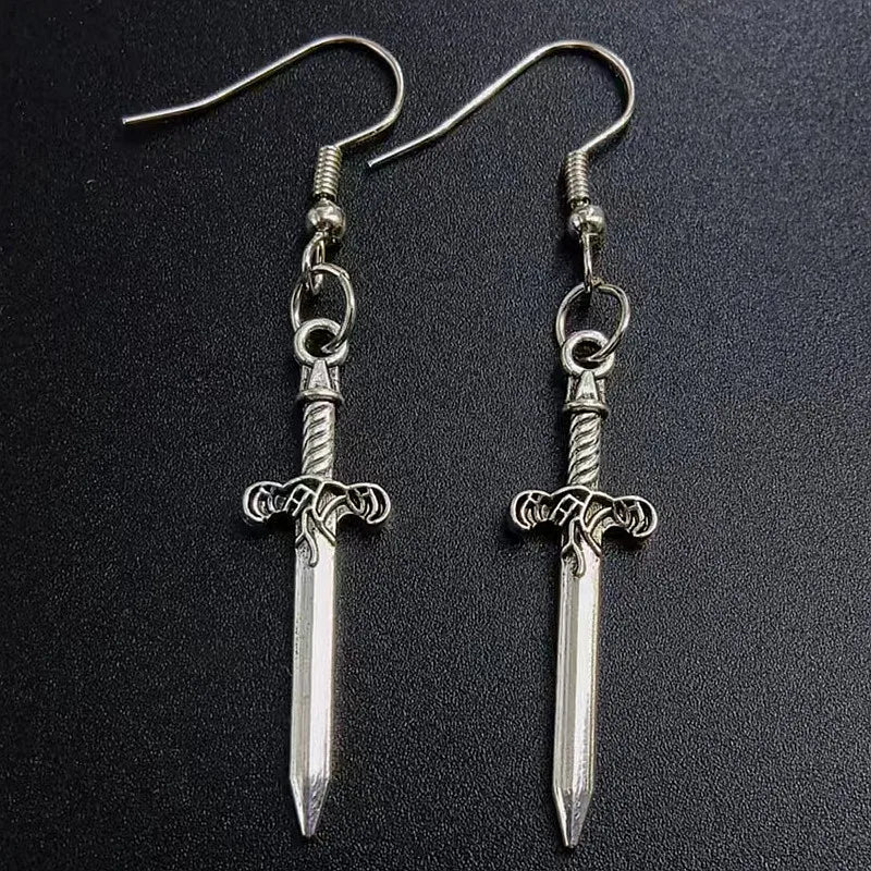 Earrings for Women Girls Drop Dangle Teens Charm Gift Party Simple Punk Cool Halloween Skull Cross Horror Skeleton Death Bat - Charlie Dolly