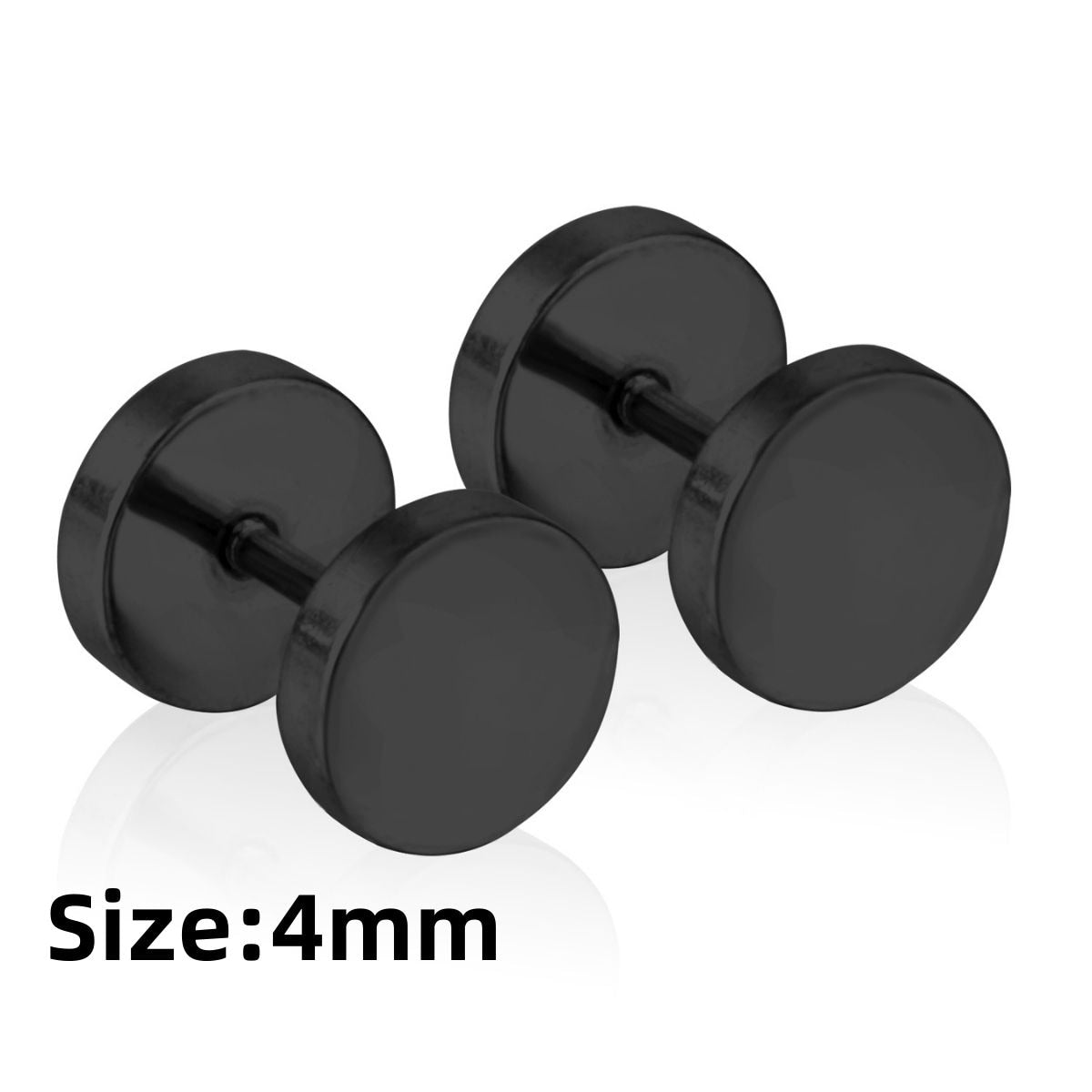 LUXUKISSKIDS Roman Numerals Men's Earrings Gothic Black Studs Steel Korean Fashion For Women 2023 Trendy Punk CZ Hiphop Piercing