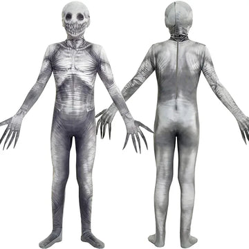 Scary Jumpsuit Costume Adult Men WomenThe Rake Costume Zalgo Slenderman Bodysuit 3D Scary Halloween Costume For Kids Boys Girls - Charlie Dolly