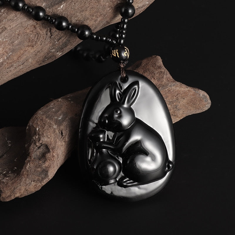 Fashion Frosted Obsidian Sakyamuni Buddha Head Charm Men and Women Amulet Necklace Buddhist Religious Jewelry