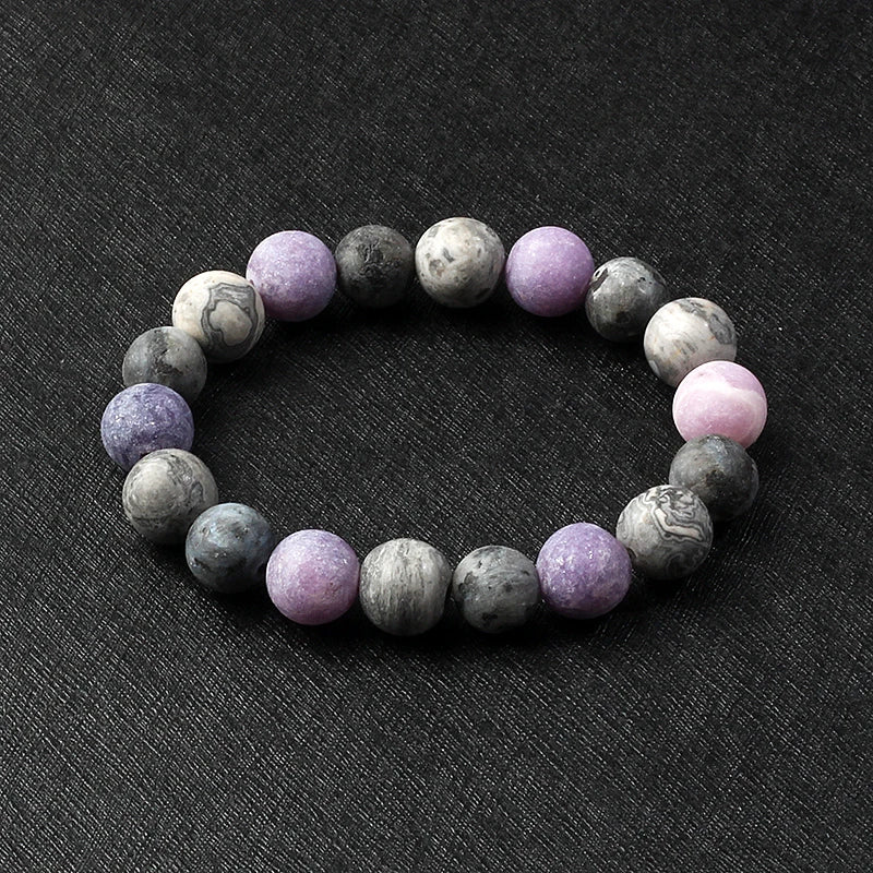 Nine Planets Solar System Beaded Bracelet, Natural Stone Galaxy Cosmic Talisman