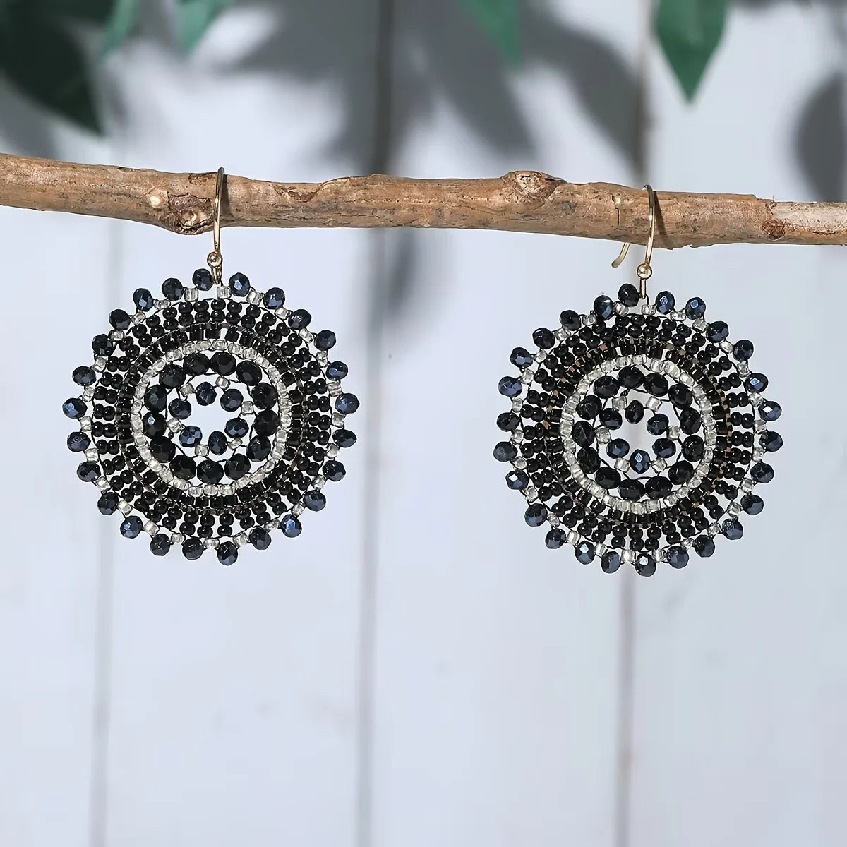 Rhinestone Floral Swing Drop Earrings Jewelry