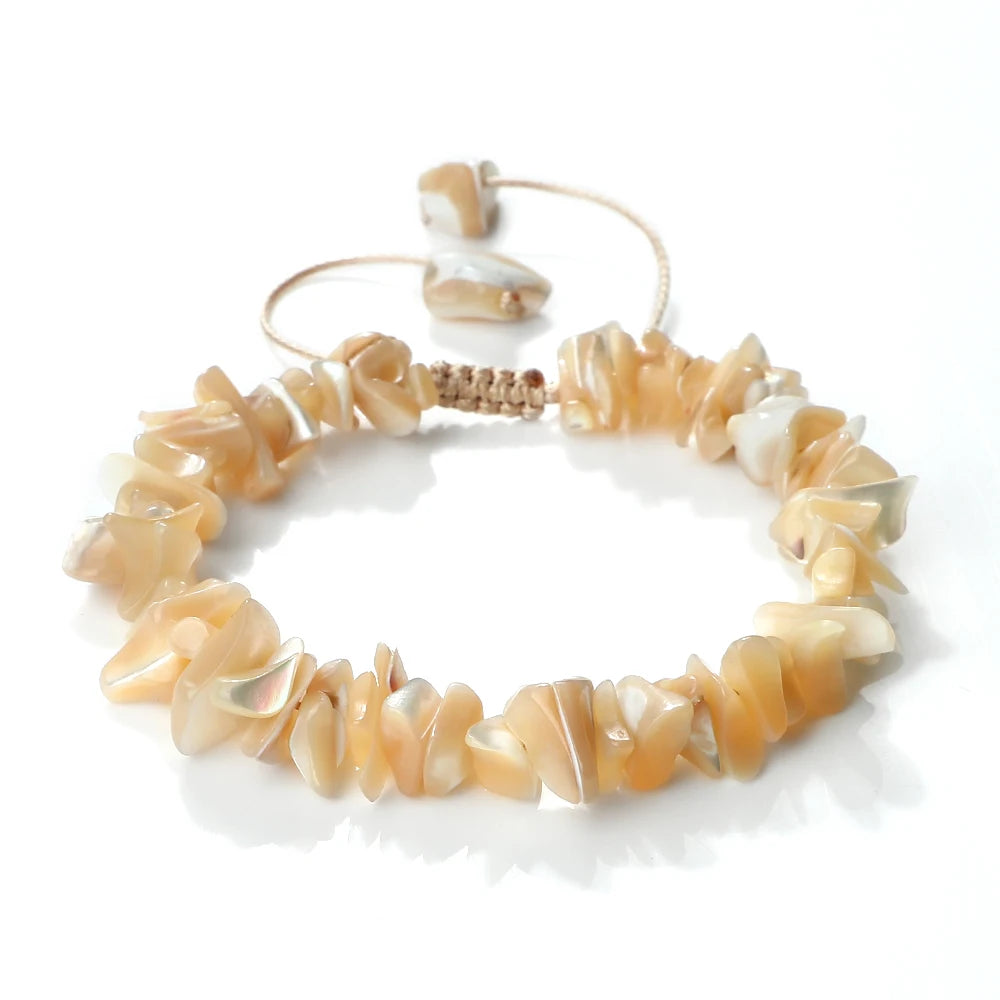 Freshwater Shell and Mother of Pearl Boho Bracelet