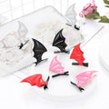Bat Wings Shape Hairpins Halloween Devil Ears Headband Punk Hair Clip Gothic Costume Haunted House Party Adults Kids Head Decor - Charlie Dolly