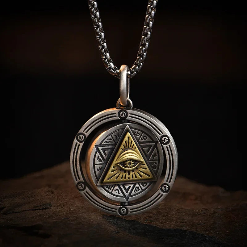 Eye of Horus Evil Eye Pendant Necklace, Ancient Egyptian Protection Amulet