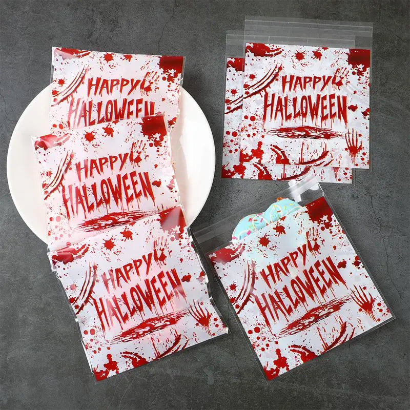 50PCS Halloween Candy Bags Halloween Party Decorations For Home 2024 Packaging Bag Pumpkin Party Ghost Halloween Decor Supplies - Charlie Dolly